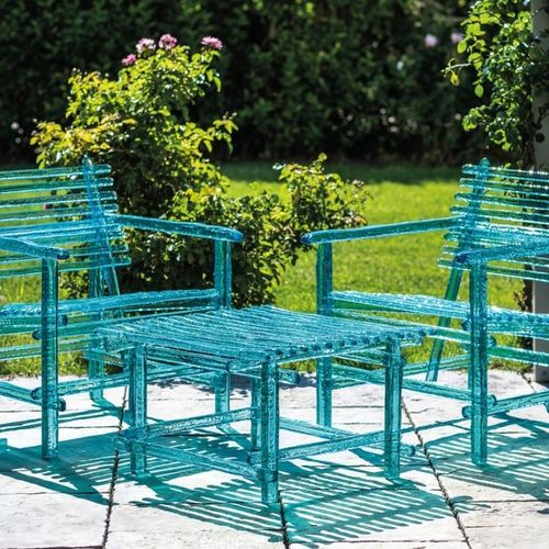 Table basse contemporaine - A'MARE LETTINO PRENDISOLE - edra - en polycarbonate / avec piètement en polycarbonate / carrée