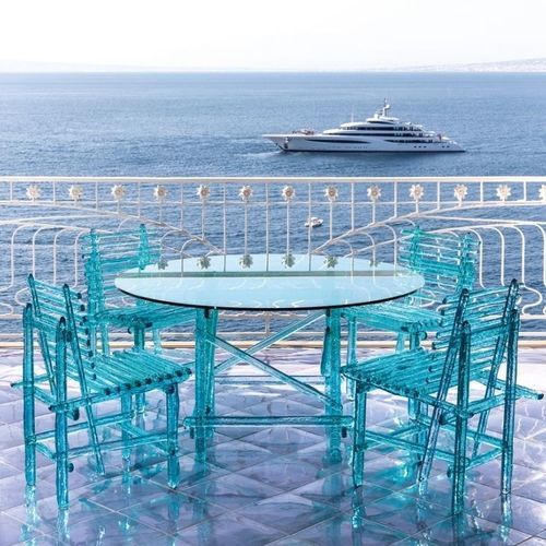 Table contemporaine - A'MARE TAVOLI - edra - en polycarbonate / avec piètement en polycarbonate / rectangulaire