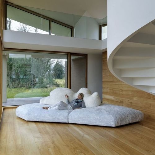 Canapé contemporain - PACK - edra - en tissu / en mousse / en plumes
