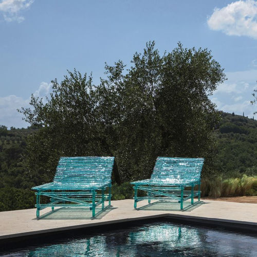Bain de soleil contemporain - A'MARE PANCA - edra - en polycarbonate / en polycarbonate / dossier ajustable