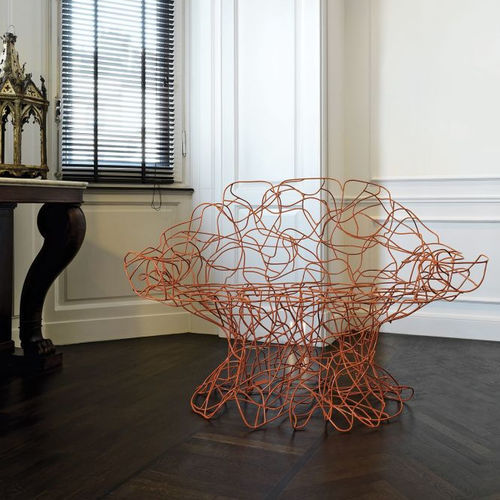 Fauteuil design original - CORALLO - edra - en acier / époxy / en acier inoxydable