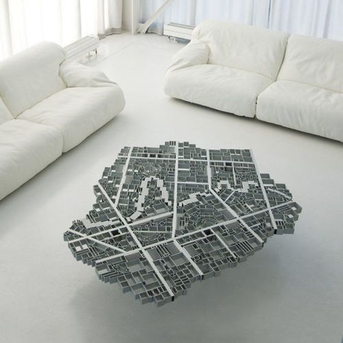 Table basse design original - BAGHDAD - edra - en aluminium extrudé / avec piètement en aluminium / rectangulaire