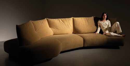 Canapé modulable - ANYWHERE - edra - contemporain / en acier / en tissu