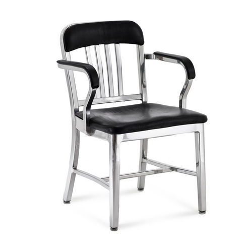 Chaise contemporaine - NAVY : 1011 - emeco - en aluminium / résidentielle / avec accoudoirs