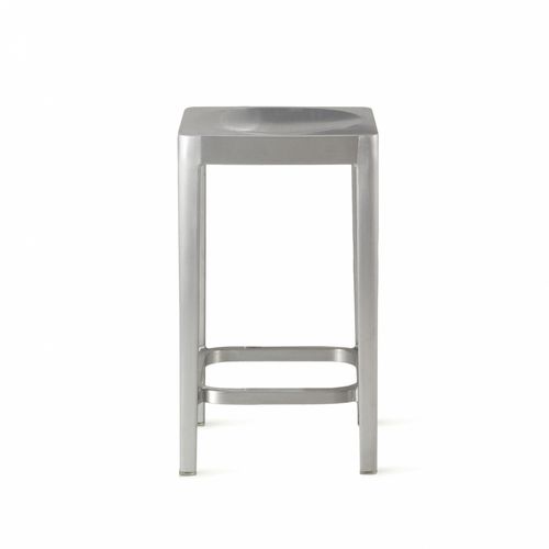 Tabouret de bar contemporain - STOL 24 - emeco - en aluminium / par Philippe Starck