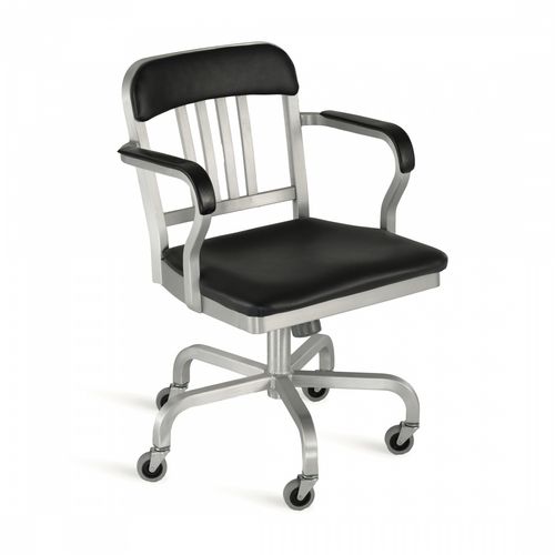 Chaise de bureau contemporaine - NAVY : 1011 SW - emeco - en aluminium / à roulettes / piètement étoile