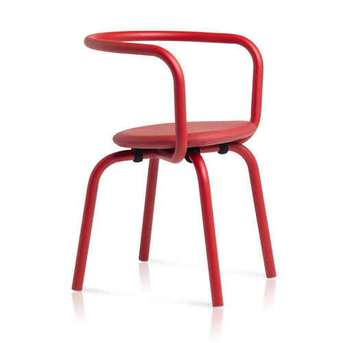 Chaise contemporaine - PARRISH - emeco - d'intérieur / en cuir / avec piètement en aluminium