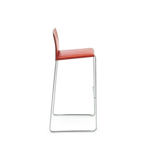 Chaise de bar contemporaine - BIZZY - ENRICO PELLIZZONI - d'intérieur / en métal / en cuir