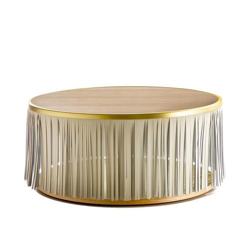 Table basse contemporaine - INDIAN - ENRICO PELLIZZONI - en noyer / en frêne / avec piètement en métal laqué