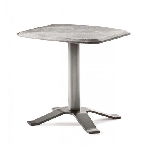 Table d'appoint contemporaine - LULLABY  - ENRICO PELLIZZONI - en marbre / avec piètement en métal peint / carrée