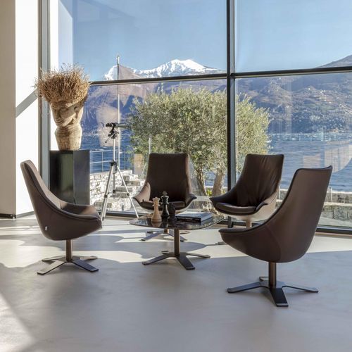 Fauteuil relax avec dossier haut - LULLABY - ENRICO PELLIZZONI - contemporain / en cuir / en feutre
