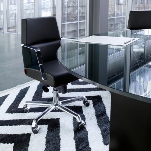 Chaise de bureau contemporaine - WEB - ENRICO PELLIZZONI - d'intérieur / en cuir / en tissu