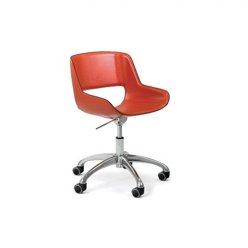Chaise de bureau contemporaine - AMARANTA - ENRICO PELLIZZONI - d'intérieur / en polyuréthane / en cuir