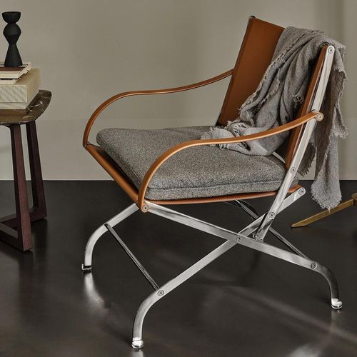 Fauteuil contemporain - CARLOTTA - FLEXFORM - en cuir / en tissu / en métal