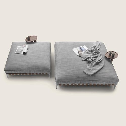 Ottoman contemporain - GREGORY XL - FLEXFORM - en thermoplastique / en métal / en cuir