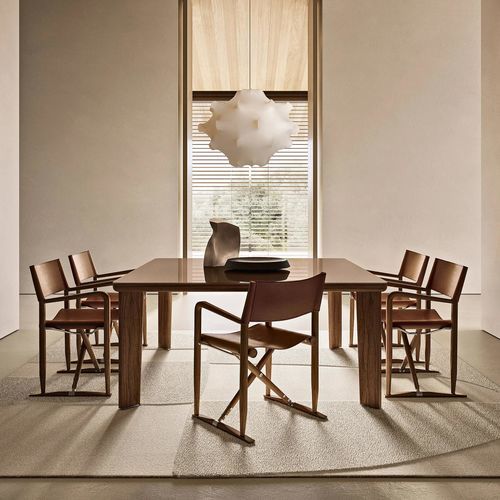 Chaise de salle à manger contemporaine - LUCHINO - FLEXFORM - d'intérieur / en thermoplastique / en cuir
