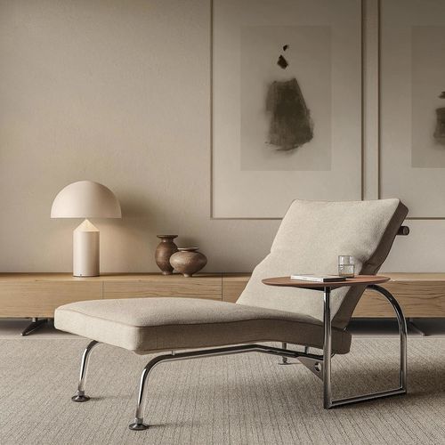 Chaise longue contemporaine - GINGER - FLEXFORM - en tissu / en mousse de polyuréthane / en cuir