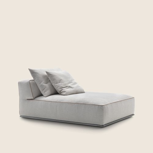 Chaise longue contemporaine - PERRY - FLEXFORM - en tissu / en mousse de polyuréthane / en cuir