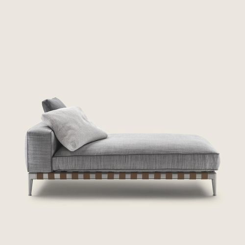 Chaise longue contemporaine - GREGORY XL - FLEXFORM - en cuir / en polyester / en peau de vache