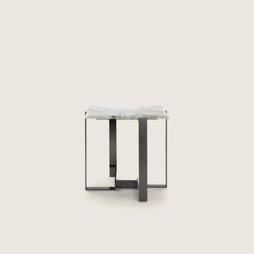 Table d'appoint design minimaliste - JACQUES - FLEXFORM - en métal / en marbre / avec piètement en métal