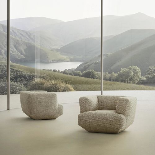 Fauteuil design organique - LOUNGESCAPE - FLEXFORM - en cuir / en mousse de polyuréthane / en tissu