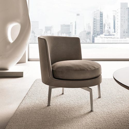 Fauteuil contemporain - FEEL GOOD - FLEXFORM - en cuir / en mousse de polyuréthane / en tissu
