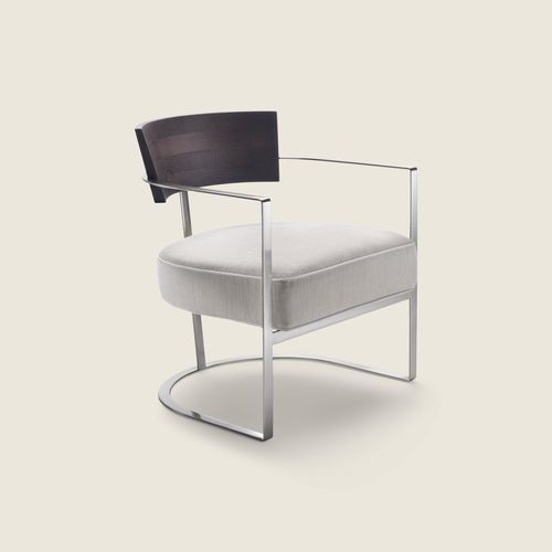 Fauteuil design minimaliste - MORGAN - FLEXFORM - en mousse de polyuréthane / en tissu / en métal