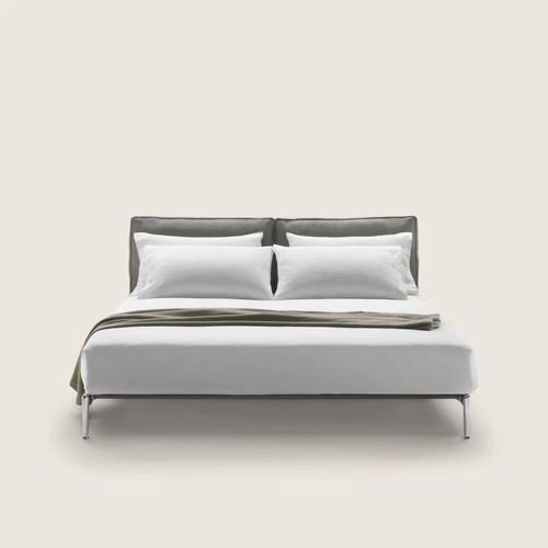Lit deux places - ADDA - FLEXFORM - contemporain / avec tête de lit tapissée / avec tête de lit en cuir