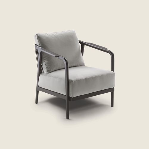 Fauteuil moderne - CRONO - FLEXFORM - en cuir / en mousse de polyuréthane / en tissu