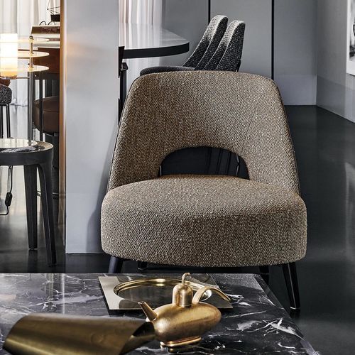 Fauteuil moderne - ERMIONE - FLEXFORM - en cuir / en mousse de polyuréthane / en tissu
