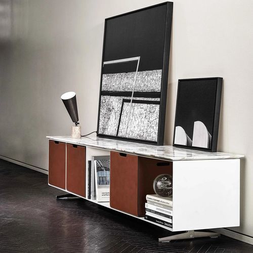 Meuble de rangement sur pied - FLY - FLEXFORM - contemporain / par Antonio Citterio / époxy