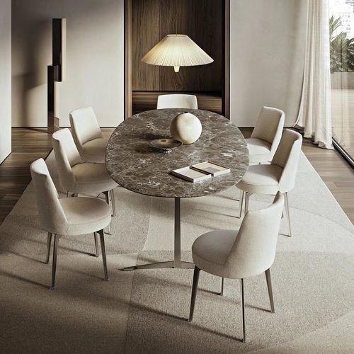 Table à manger contemporaine - FLY - FLEXFORM - en thermoplastique / en métal / en noyer