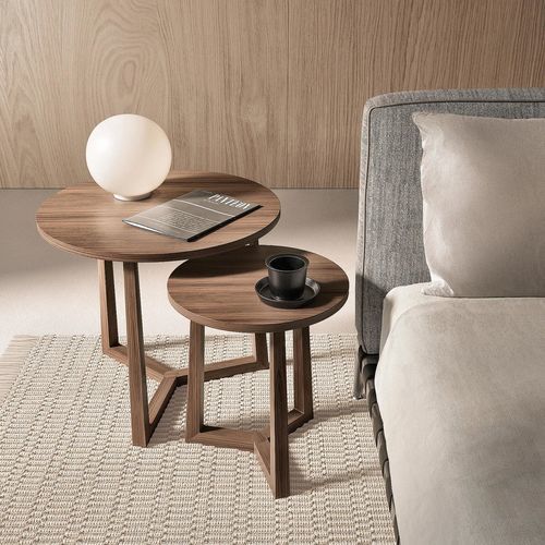 Table basse contemporaine - JIFF - FLEXFORM - en bois massif / en noyer / en teck