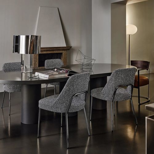 Chaise de salle à manger contemporaine - JOYCE - FLEXFORM - pour intérieur / en tissu / en cuir