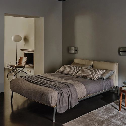 Lit deux places - LIFESTEEL - FLEXFORM - moderne / avec tête de lit / avec tête de lit tapissée