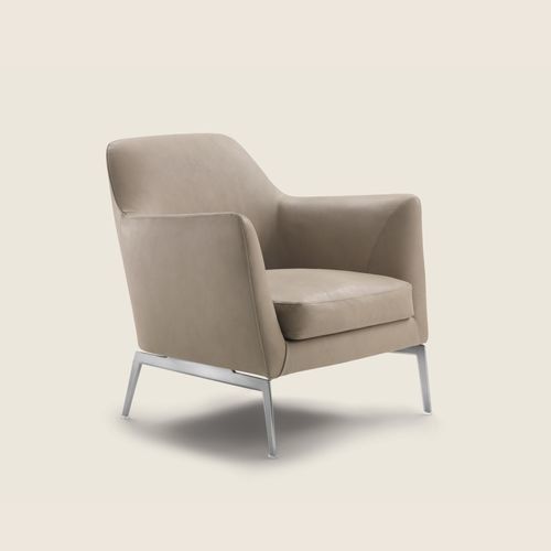 Fauteuil contemporain - LUCE - FLEXFORM - en mousse de polyuréthane / en tissu / en métal
