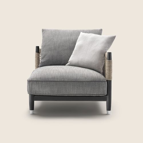 Fauteuil contemporain - PARKER - FLEXFORM - en tissu / en fibre de polyester / en noyer