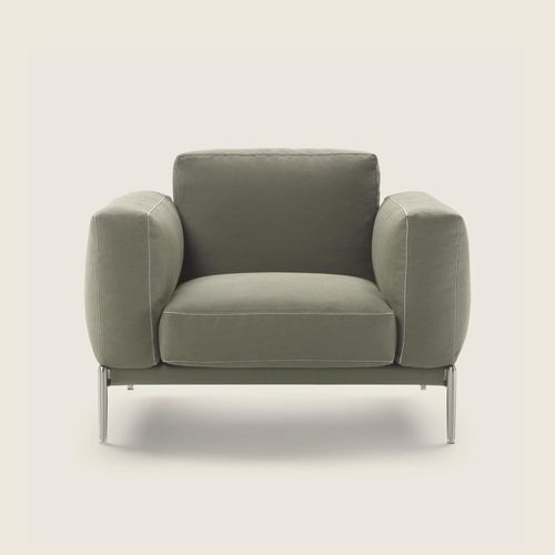 Fauteuil moderne - ROMEO COMPACT - FLEXFORM - en mousse de polyuréthane / en tissu / en métal