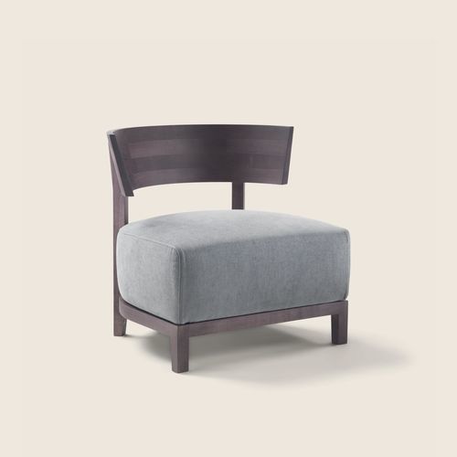 Fauteuil contemporain - THOMAS - FLEXFORM - en cuir / en tissu / en noyer