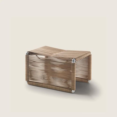Ottoman contemporain - TINDARI - FLEXFORM - en métal / en cuir / en corde