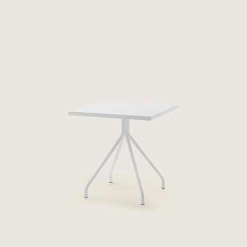 Table à manger moderne - ACADEMY OUTDOOR - FLEXFORM - en acier inoxydable / en iroko / en pierre