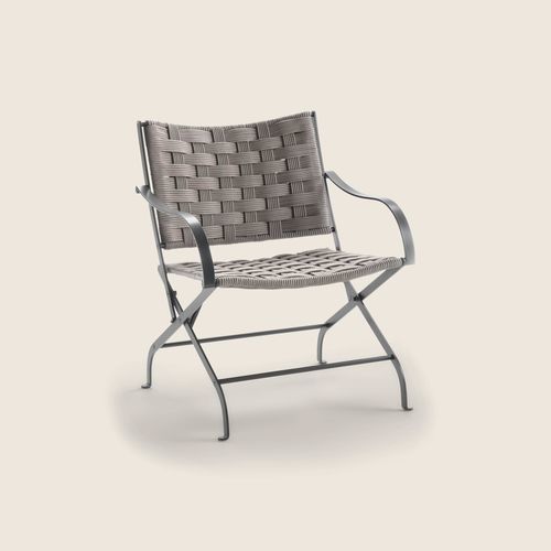 Fauteuil design minimaliste - CARLOTTA - FLEXFORM - en polypropylène / en acier inoxydable / avec repose-pieds