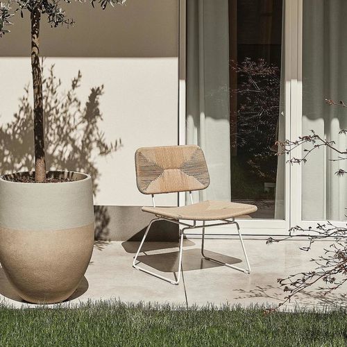 Fauteuil contemporain - ECHOES - FLEXFORM - en polyuréthane / en acier inoxydable / avec repose-pieds