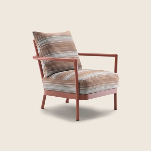Fauteuil moderne - CAMARGUE - FLEXFORM - en fibre de polyester / en aluminium / avec coussin amovible