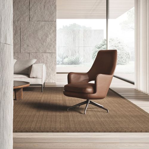 Fauteuil contemporain - ELISEO - FLEXFORM - en cuir / en mousse de polyuréthane / en polyuréthane