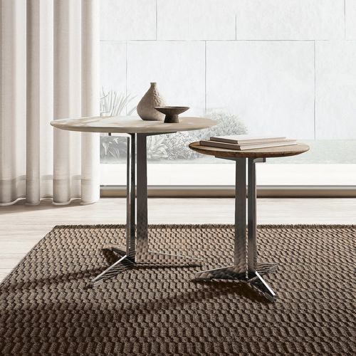 Table basse contemporaine - FLY - FLEXFORM - en métal / en bois massif / en noyer