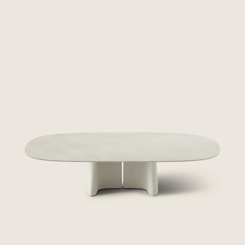 Table d'appoint d'extérieur - TARA - FLEXFORM - contemporaine / en béton fibré / avec piètement en béton