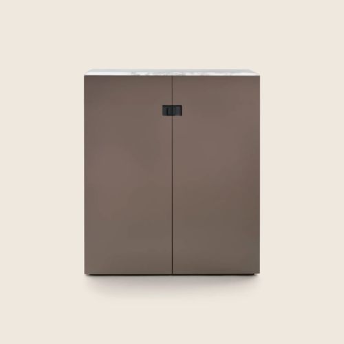 Commode haute - RAFAEL - FLEXFORM - contemporaine / en métal / plaquée bois