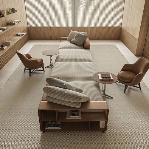 Canapé modulable - GROUNDPIECE - FLEXFORM - moderne / de salon / en métal