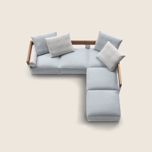 Canapé modulable - MILOS - FLEXFORM - design minimaliste / pour extérieur / en acier